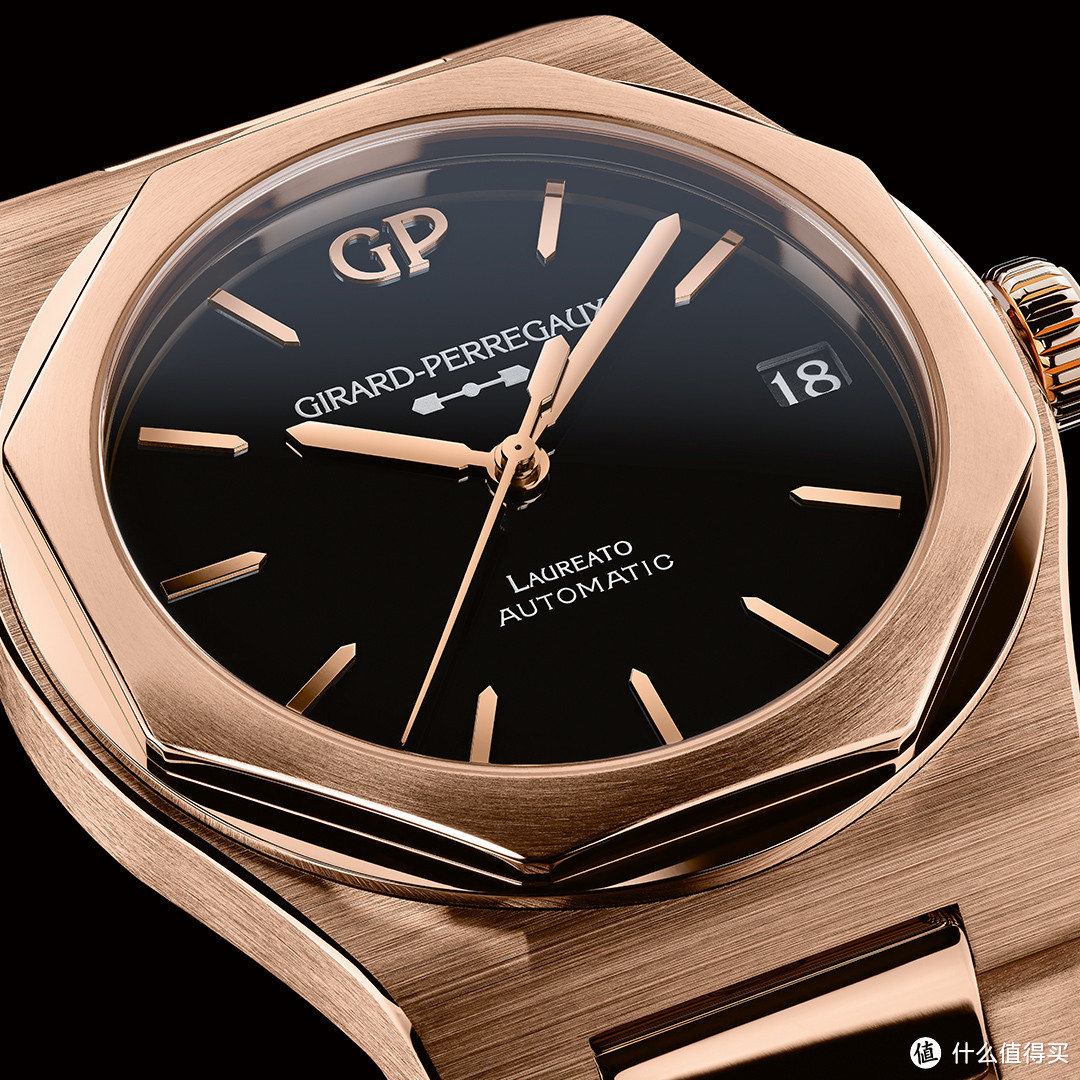 GP芝柏表Laureato桂冠系列再添新作：42毫米玫瑰金缟玛瑙腕表