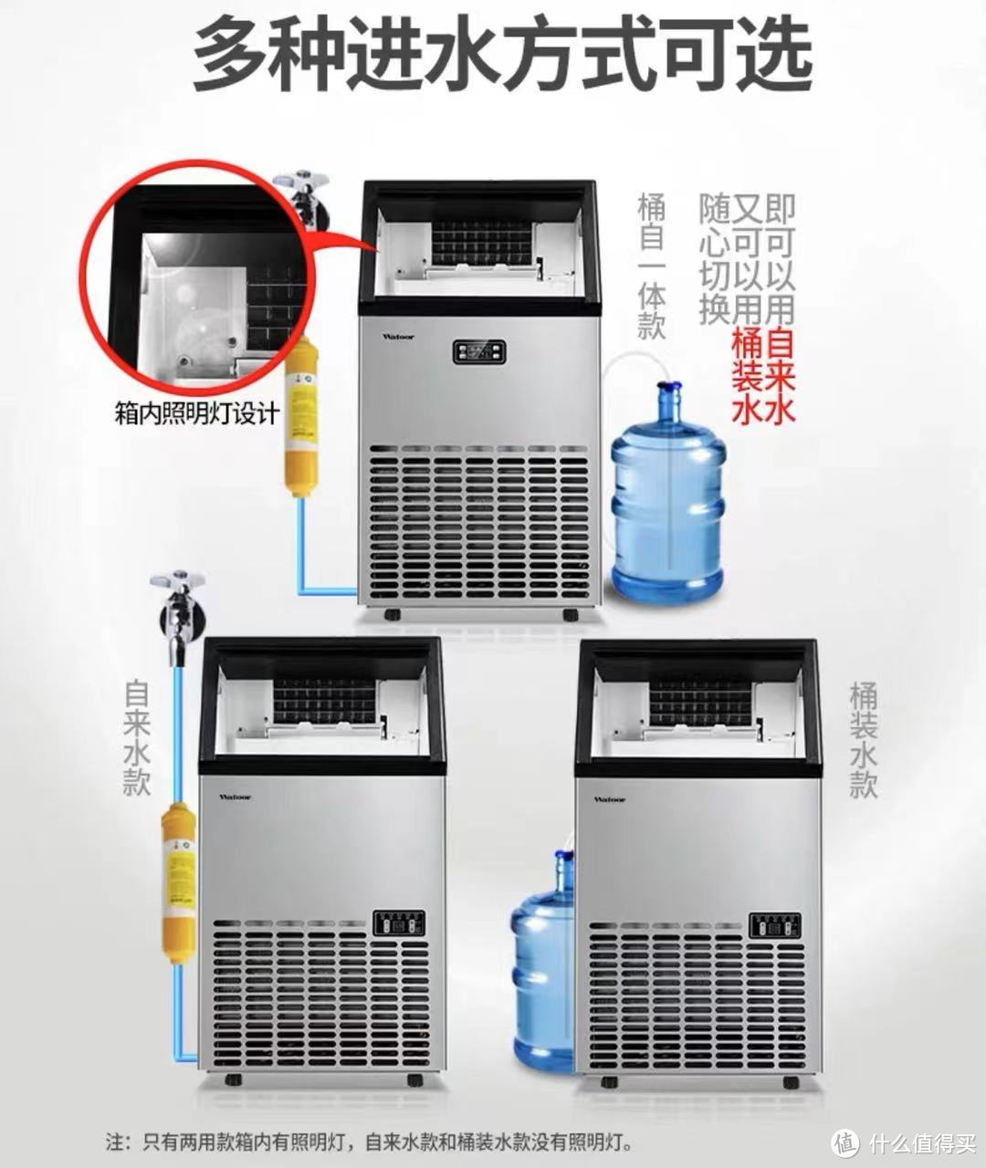 进水方式 不知道选哪种，直接选的二合一的。（如果商用可以接净水器）家用 桶装水也还行。