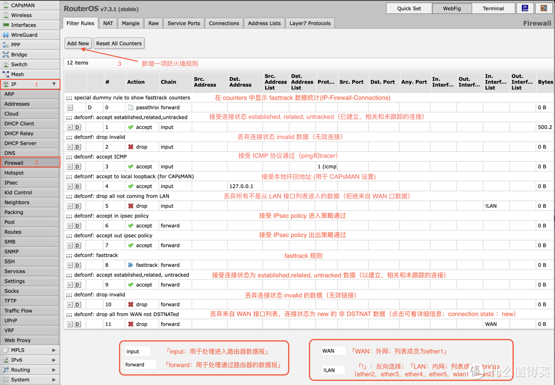 Firewall 界面