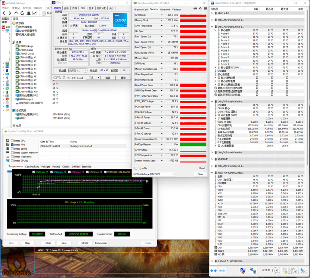 12600K/ TUF B660M / RTX3070 GOC,分形工艺 Pop Mini AIR MATX 机箱装机秀