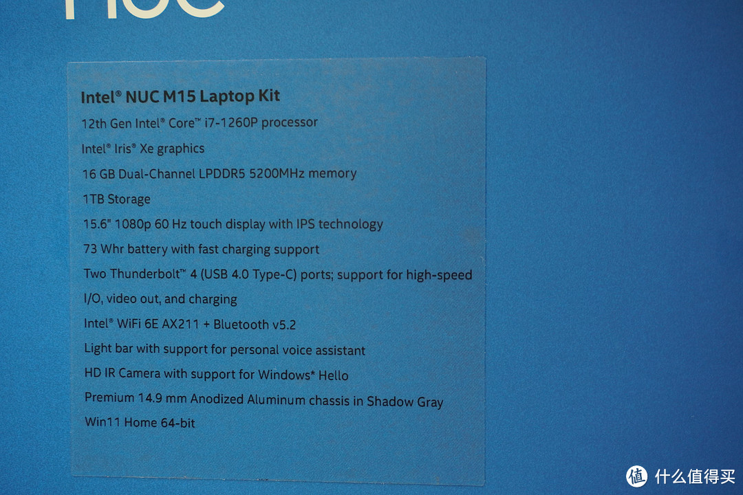 英特尔12代 NUC M15笔记本电脑套件 - LAPRC710  i7-1260P开箱使用体验