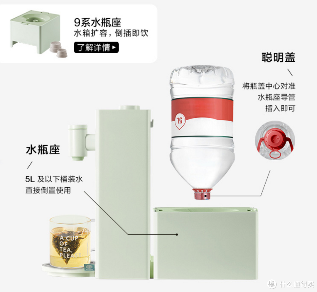 桌面小巧即热饮水机！三秒出热水，一键自清洁，想喝水不用站起来