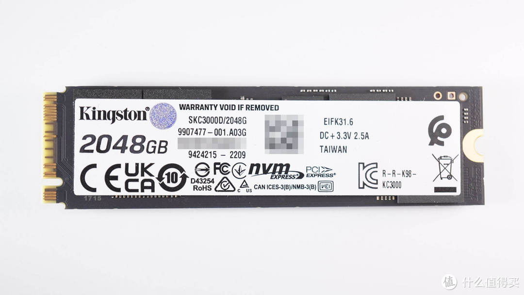 12代装机上选 - 金士顿KC3000 PCIe4.0 2TB固态硬盘