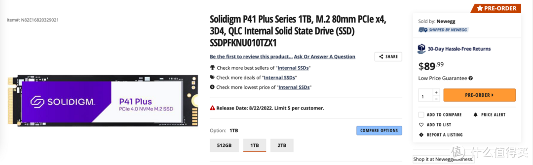 Solidigm P41 Plus 海外上市：QLC闪存、4125MB/s读速