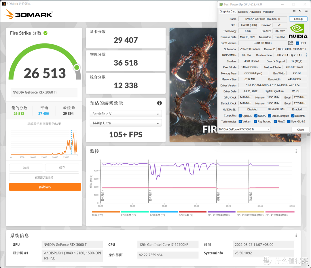 索泰RTX 3060 Ti AMP月白GOC显卡评测，颜值出众短小精悍