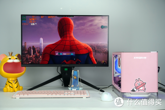 用盈通RTX3060萌宠给女同事装了一台粉色ITX，可以畅玩4K《漫威蜘蛛侠》
