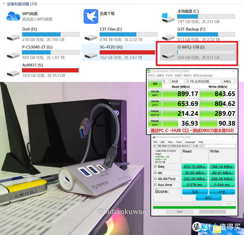 电竞桌面，无线外设要搞全套，USB分线器应该怎么安置更靠谱？