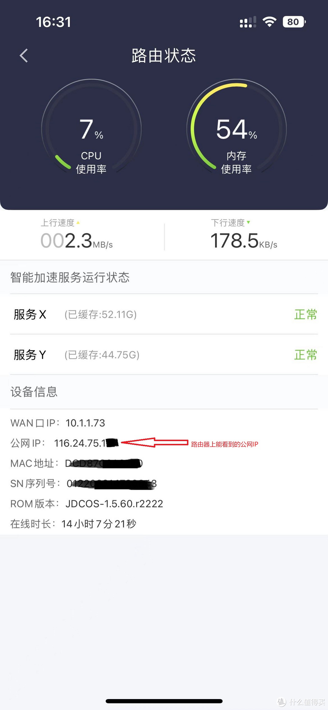 路由器上的公网IP