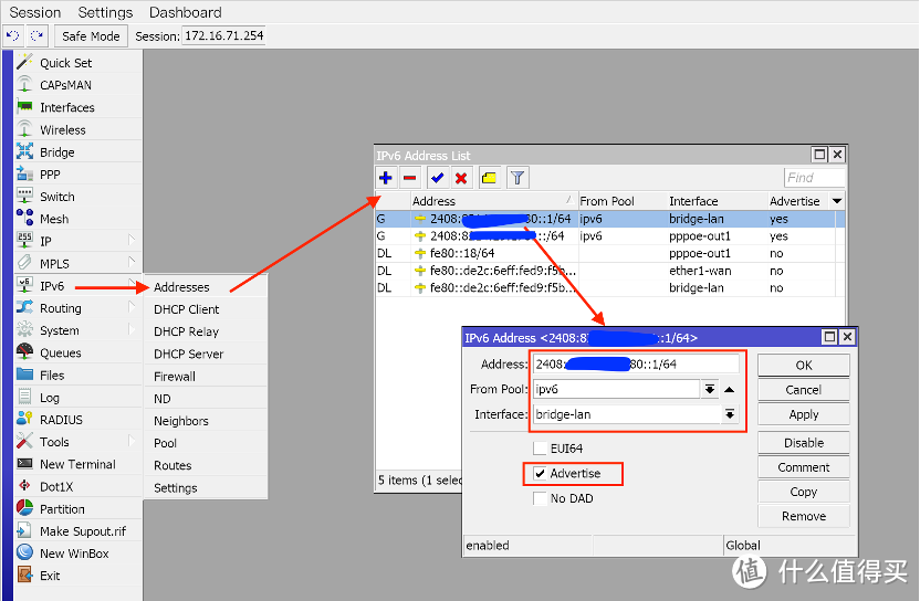 Mikrotik ROS路由器 IPv6 设置的踩坑记录