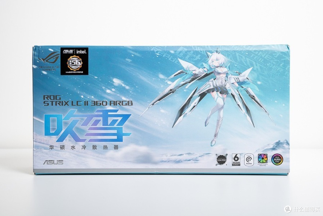 白色信仰，华硕 ROG STRIX 吹雪360 ARGB 一体式CPU水冷散热器 开箱分享