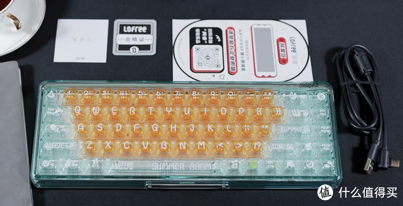 颜值顶、手感润，光看着就艺术-Lofree洛斐1%元气橙透明机械键盘