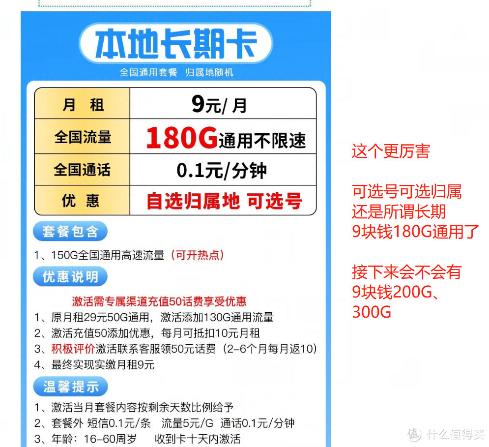 所谓的“9元长期手机卡”到底是否存在，我跟大家分析套路，避免值友踩坑 欢迎讨论