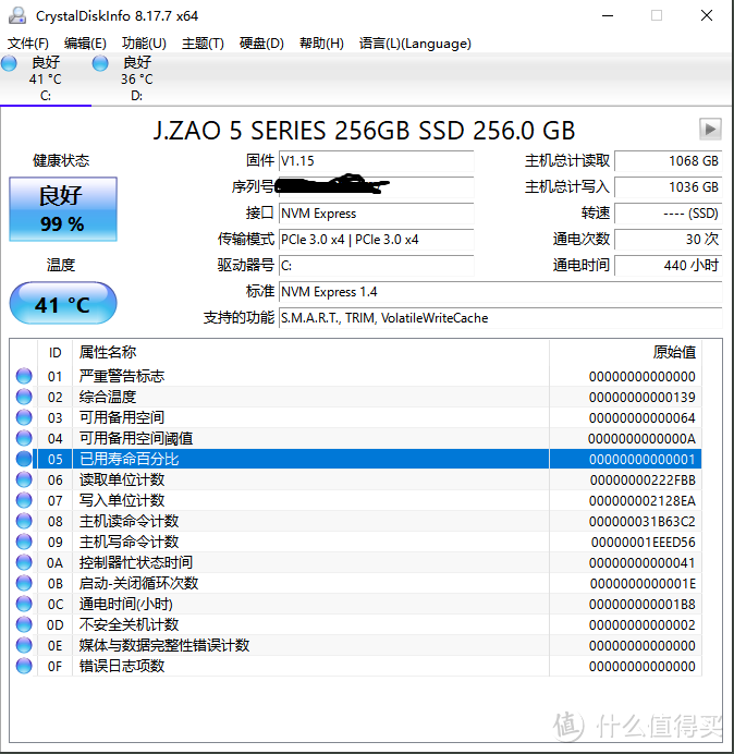 SSD信息