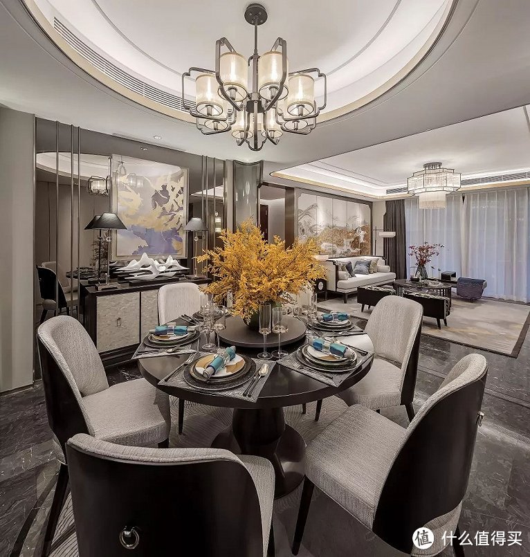 225平米新中式大宅，有浓浓的中式情调和现代的时尚感，高级