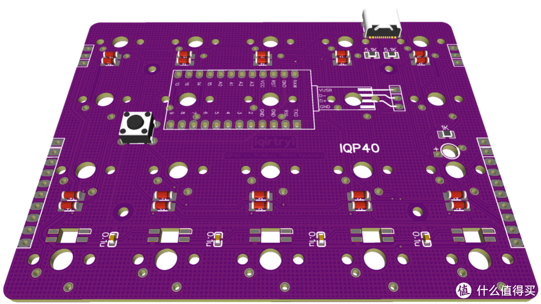 带RGB的最简可编程直列键盘，适合小白制作【Pro Micro】