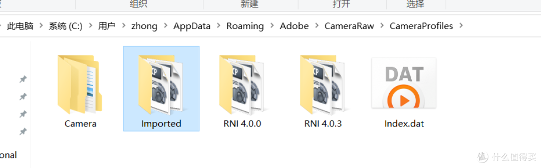 生成的新dcp文件在Camera文件夹