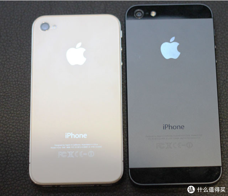 iPhone4S和iPhone5背面，更喜欢iPhone5