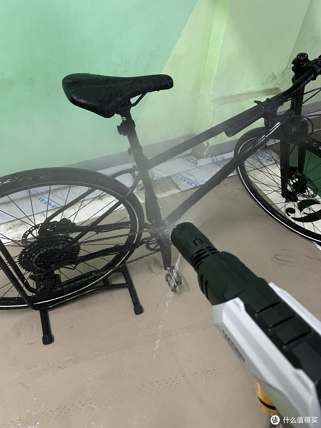 自行车清洗，绿田锂电池洗车机小分享