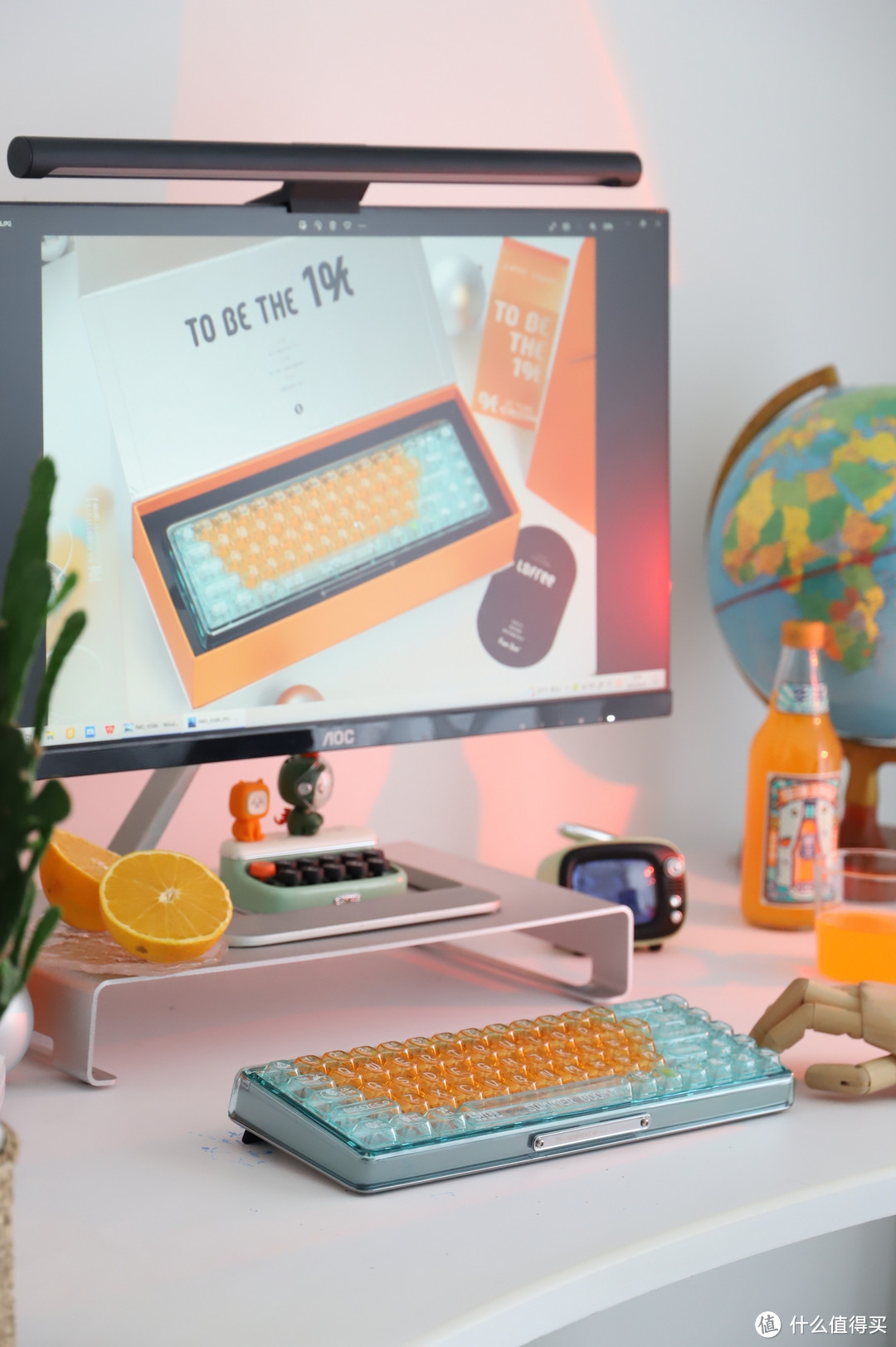 洛斐1%元气橙透明机械键盘，元气满满、精彩“橙”现