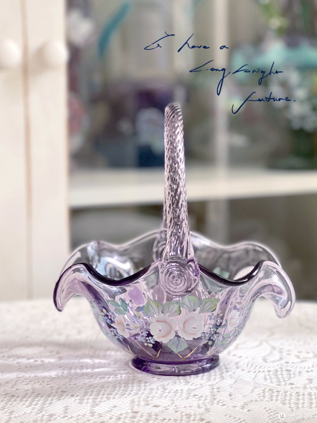 体验海淘｜中邮海外购 Ebay 芬顿烟紫白玫瑰系列之花篮
