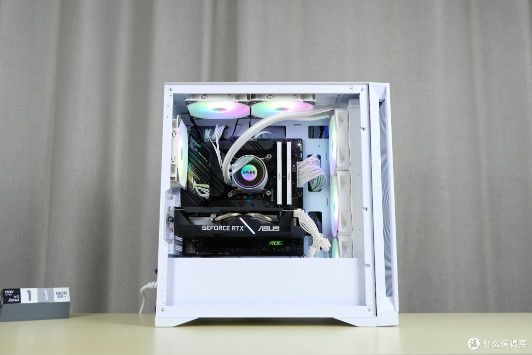 高颜值纯白主机好搭档,先马 颜之神mini AIR雪装版+KW360DW 白色水冷 上机体验