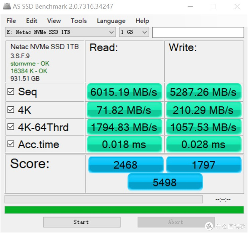 朗科(Netac）NV7000 1T PCIe4.0 SSD固态硬盘测试