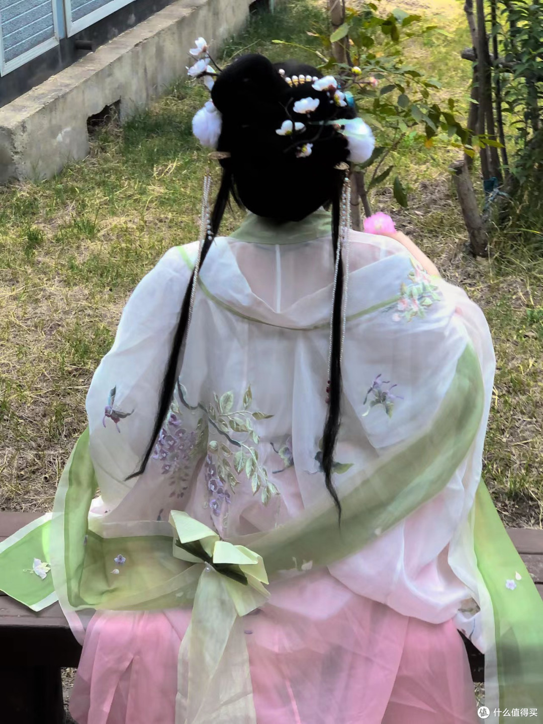 粉粉嫩嫩的甜妹儿汉服，真的太爱了