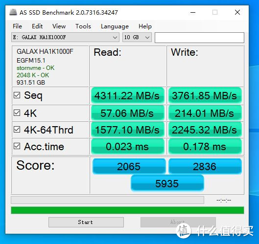 AS SSD Benchmark 10G