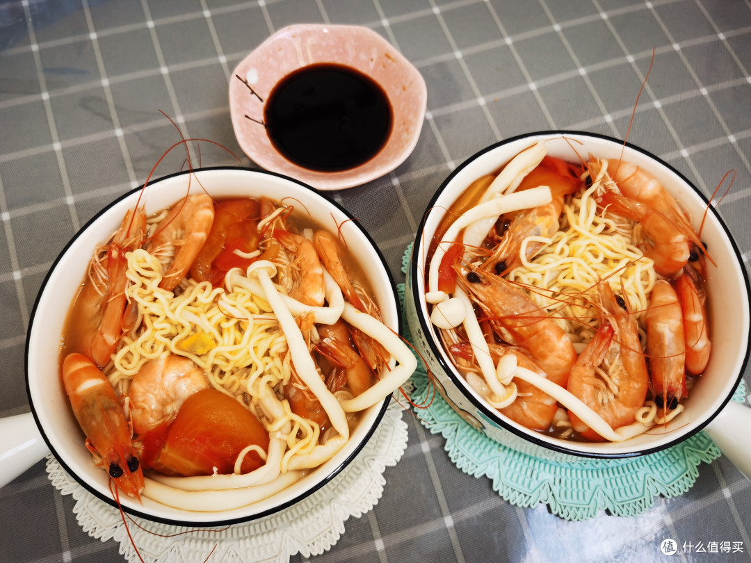 冬天不想煮饭就来碗虾面吧