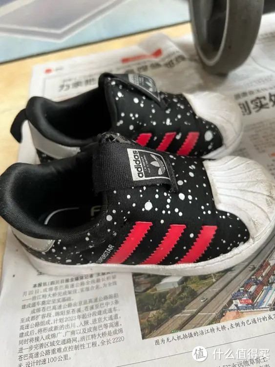 adidas阿迪达斯秋冬季SUPERSTAR三叶草男婴童一脚蹬贝壳头 休闲鞋儿童运动鞋FV3435黑色23.5码/135mm/6-k