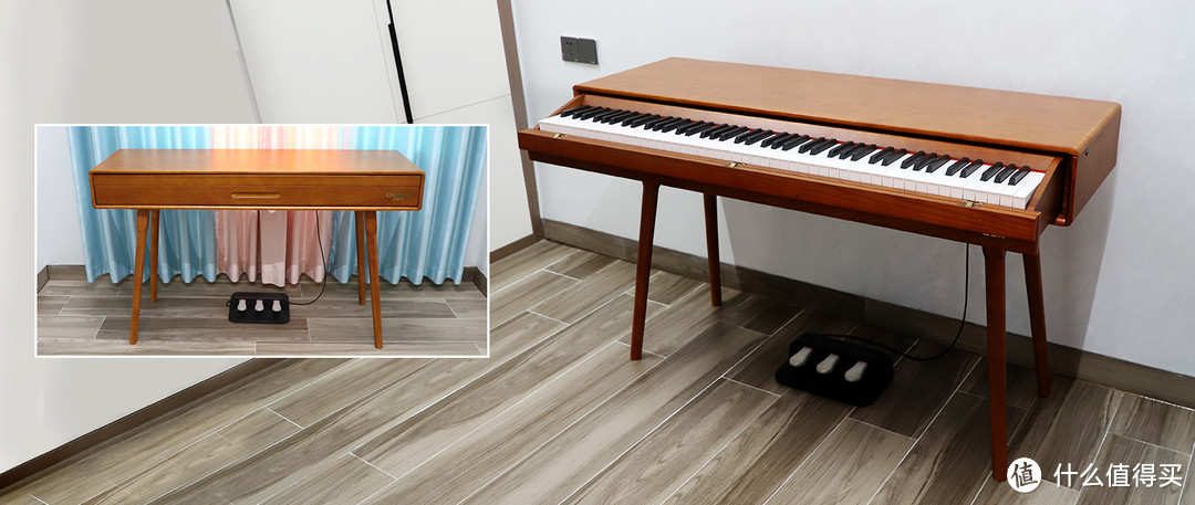 电钢琴C-909实木款 温馨时尚，独特的构造设计#佳德美电钢琴