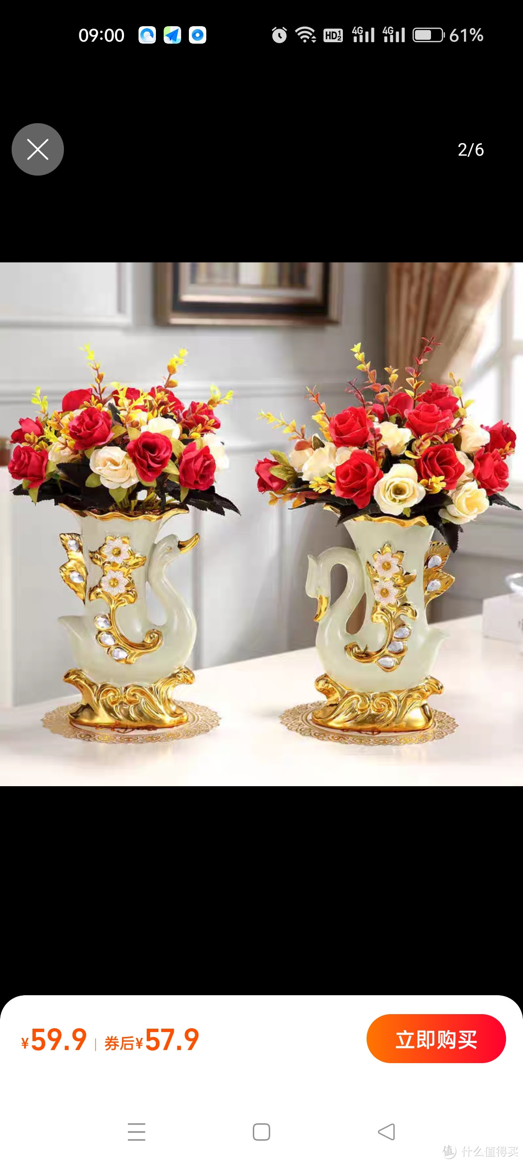 欧式陶瓷台面花瓶客厅插花电视柜摆件创意室内摆设干花花瓶装饰品