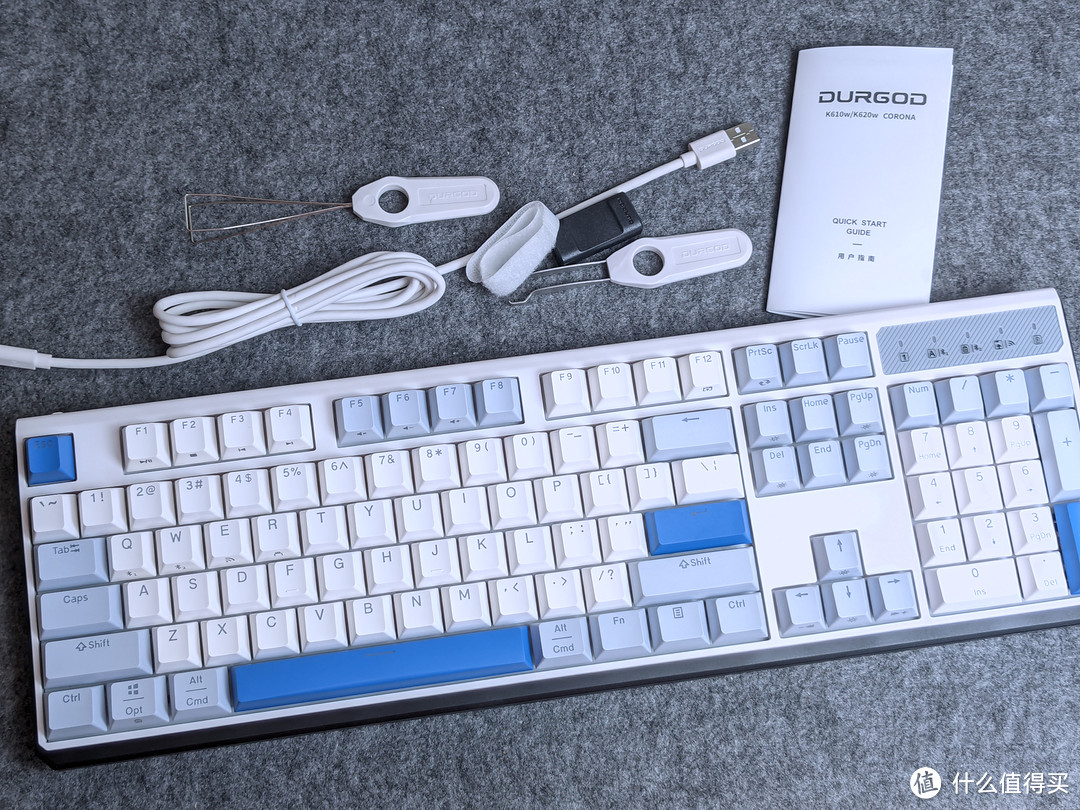 双十二值得买的键盘杜伽K610w白光版评测:高颜值、超长续航、手感舒服!