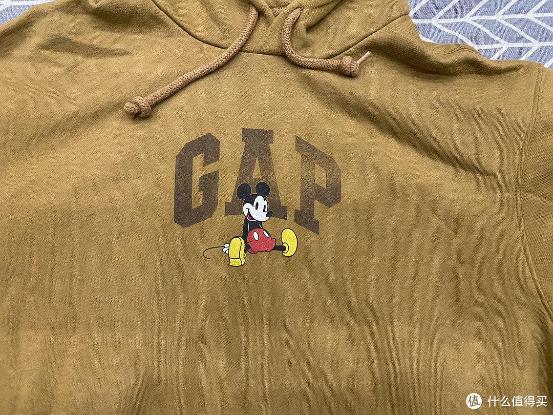 Gap 【迪士尼联名】抓绒LOGO连帽卫衣