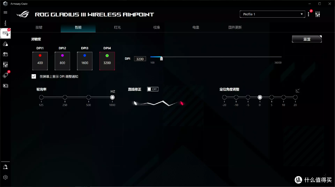 可换微动杀出红海 - ROG 战刃3无线AimPoint版三模游戏鼠标