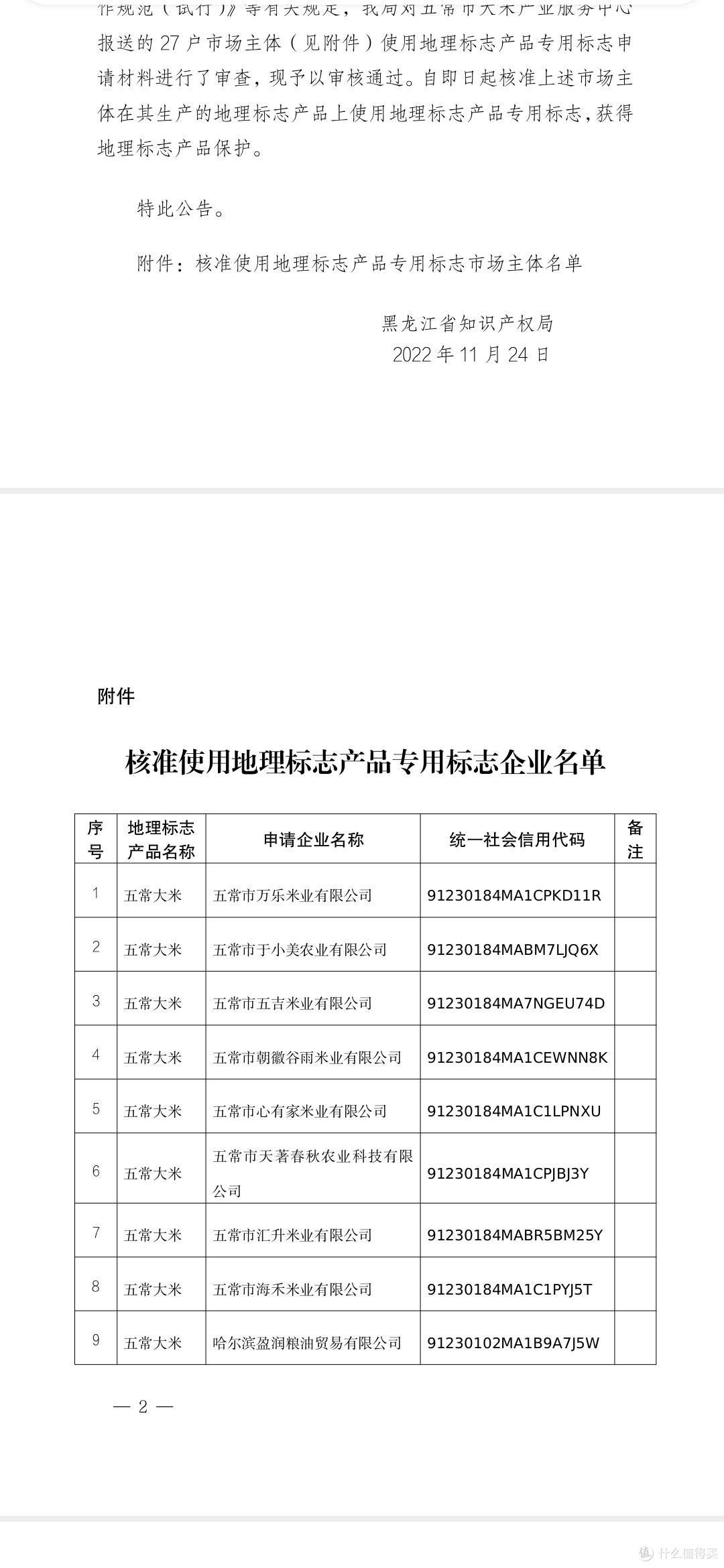 三款五常大米产地溯源