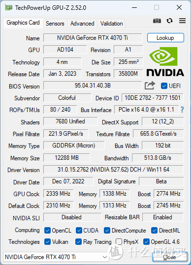 RTX 3090 Ti 平替？七彩虹 RTX 4070 Ti 12 GB 测试