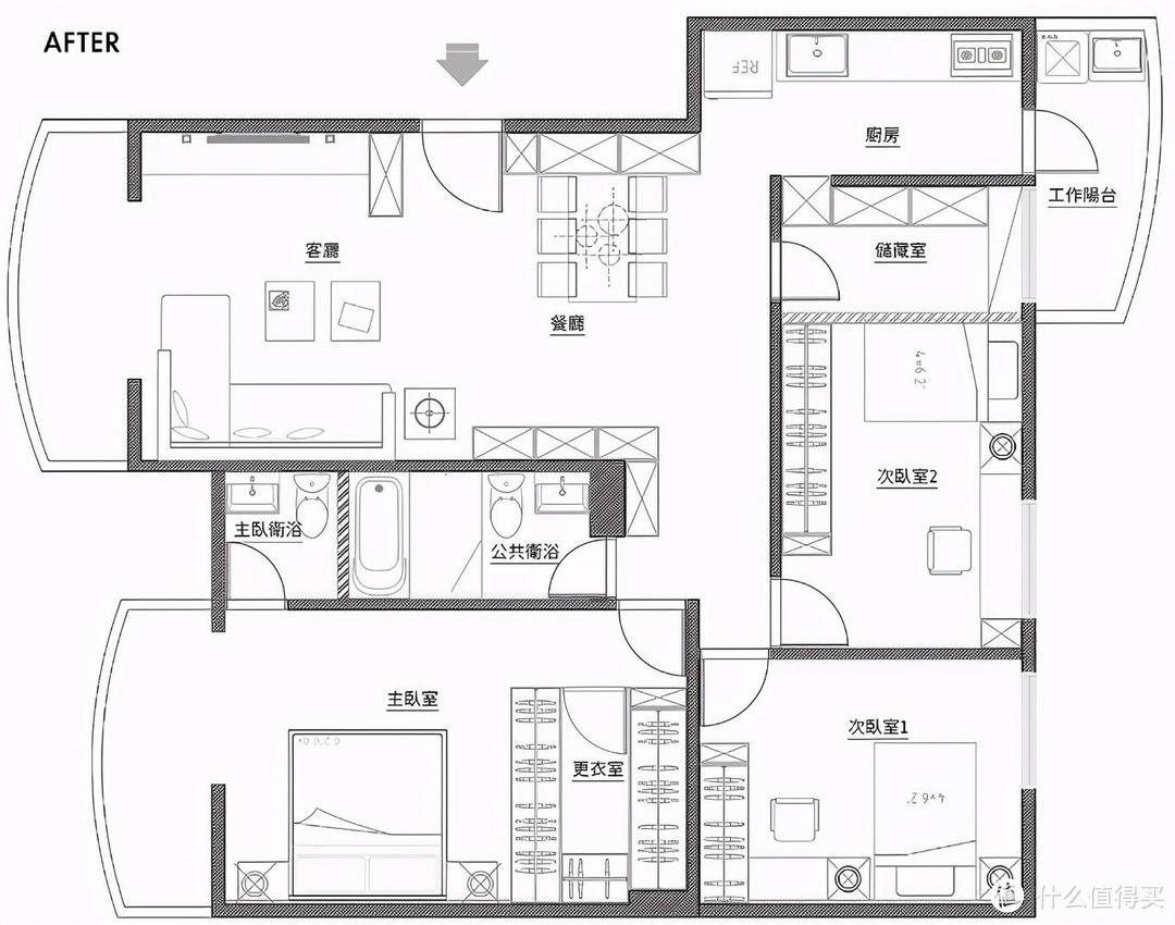 改造35年老屋，当地中海遇上北欧风，135㎡清爽舒适采光好