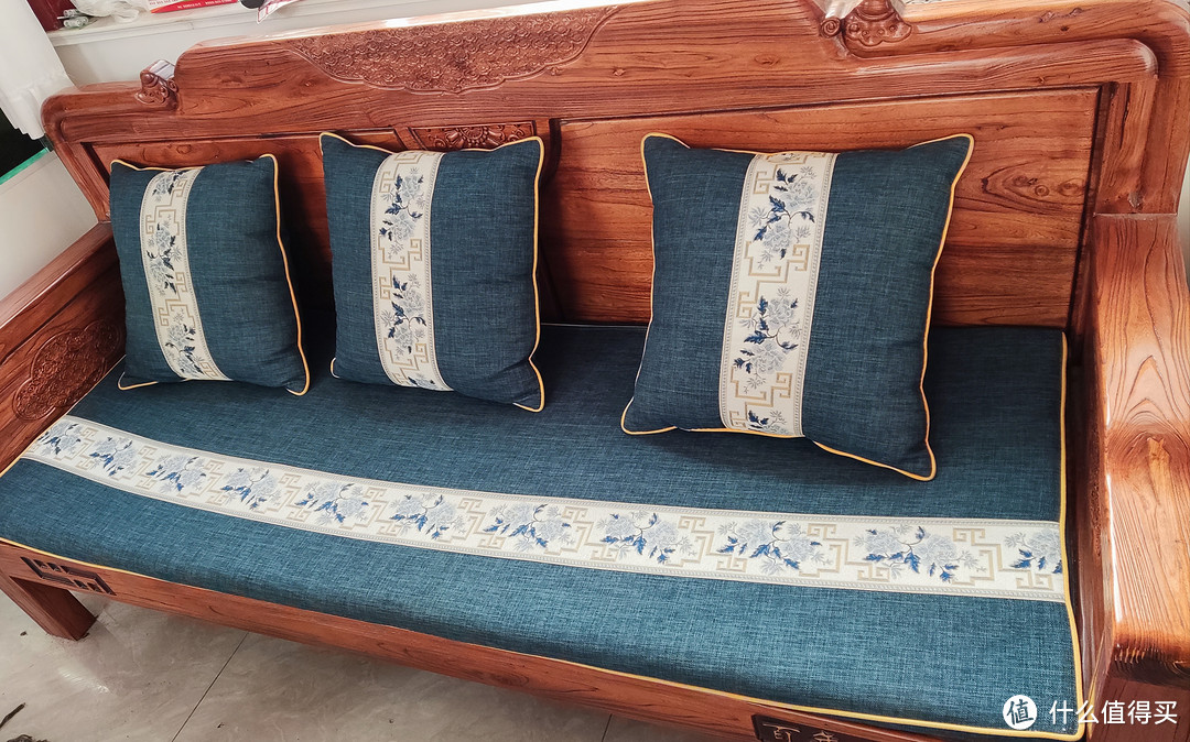 中国风，更有魅力，适合中式沙发的棉麻坐垫