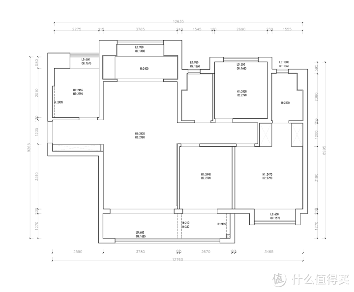 这套100㎡现代简约风住宅，拥有一眼望到底的通透感