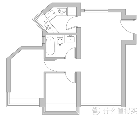 香港，49㎡的房子！隔出4室1厅，客厅设计非常实用