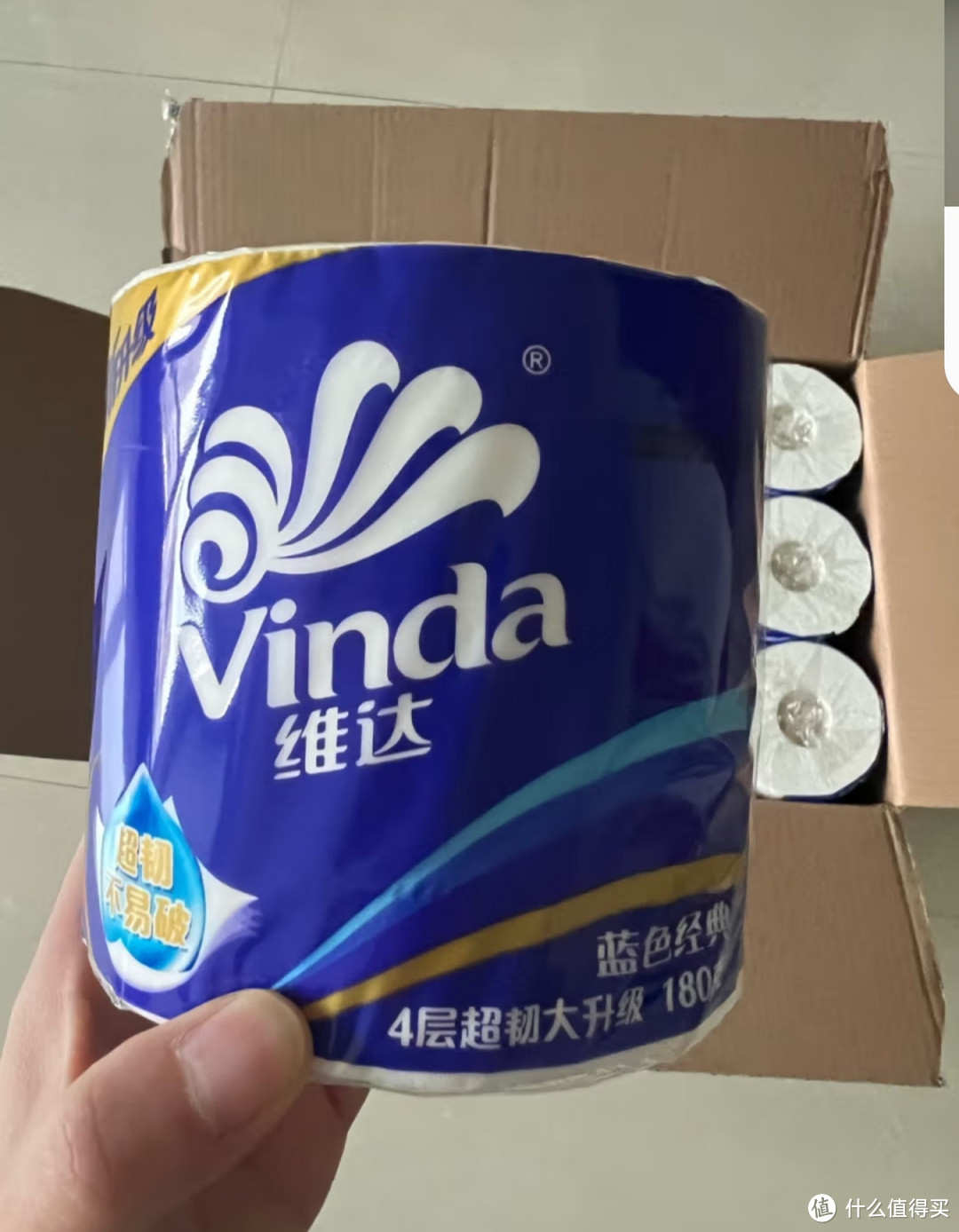 维达（Vinda）卷纸 蓝色经典140克*27卷 4层加厚 卫生纸卷筒纸 纸巾卷纸 整箱