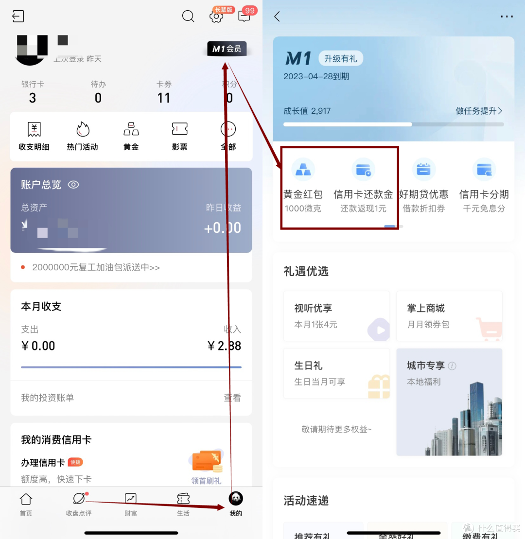 2月份中行招行中信权益一站式汇总