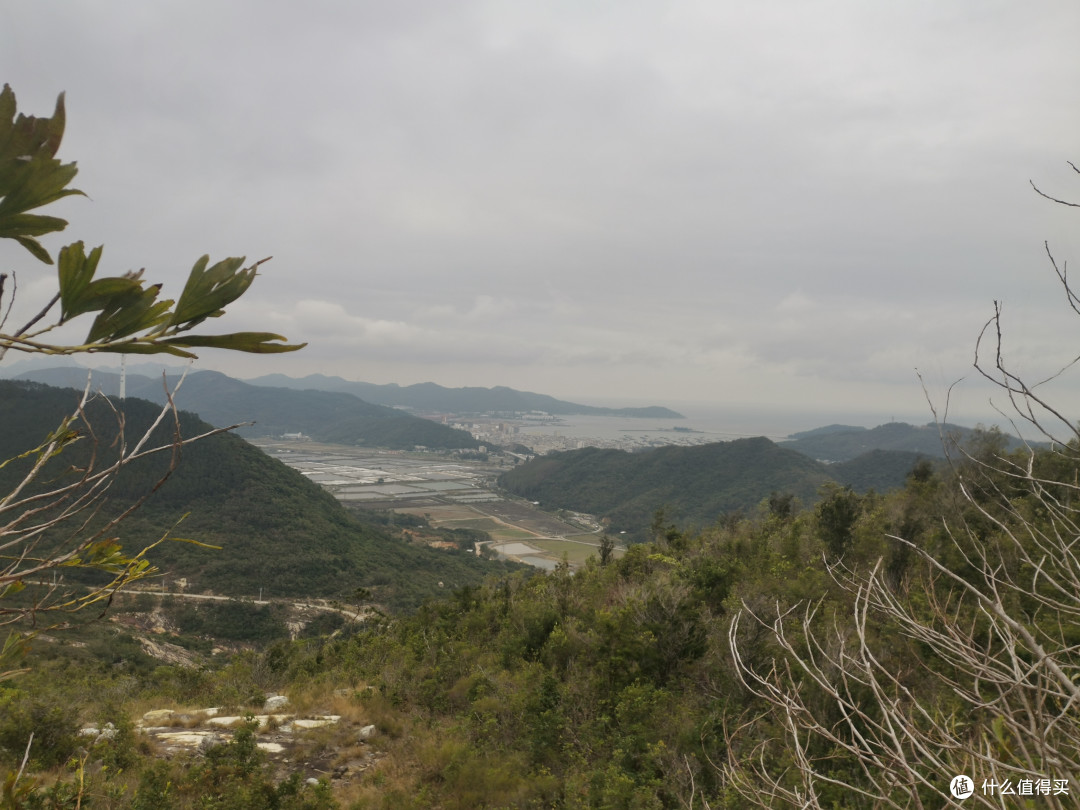 山上能俯瞰渔港,可惜当天天气不够理想