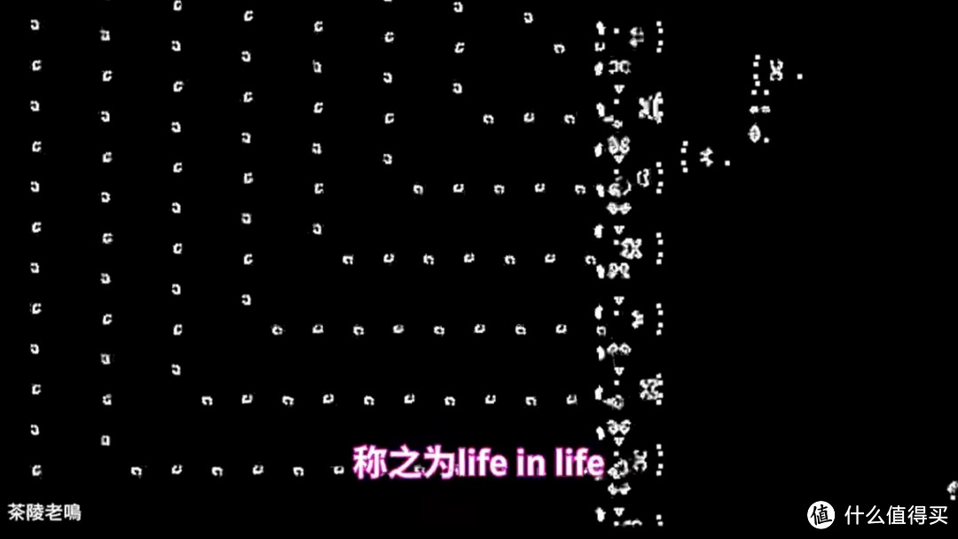 黑与白，象征0与1、死亡与生命，在网格组成的二维空间中运行