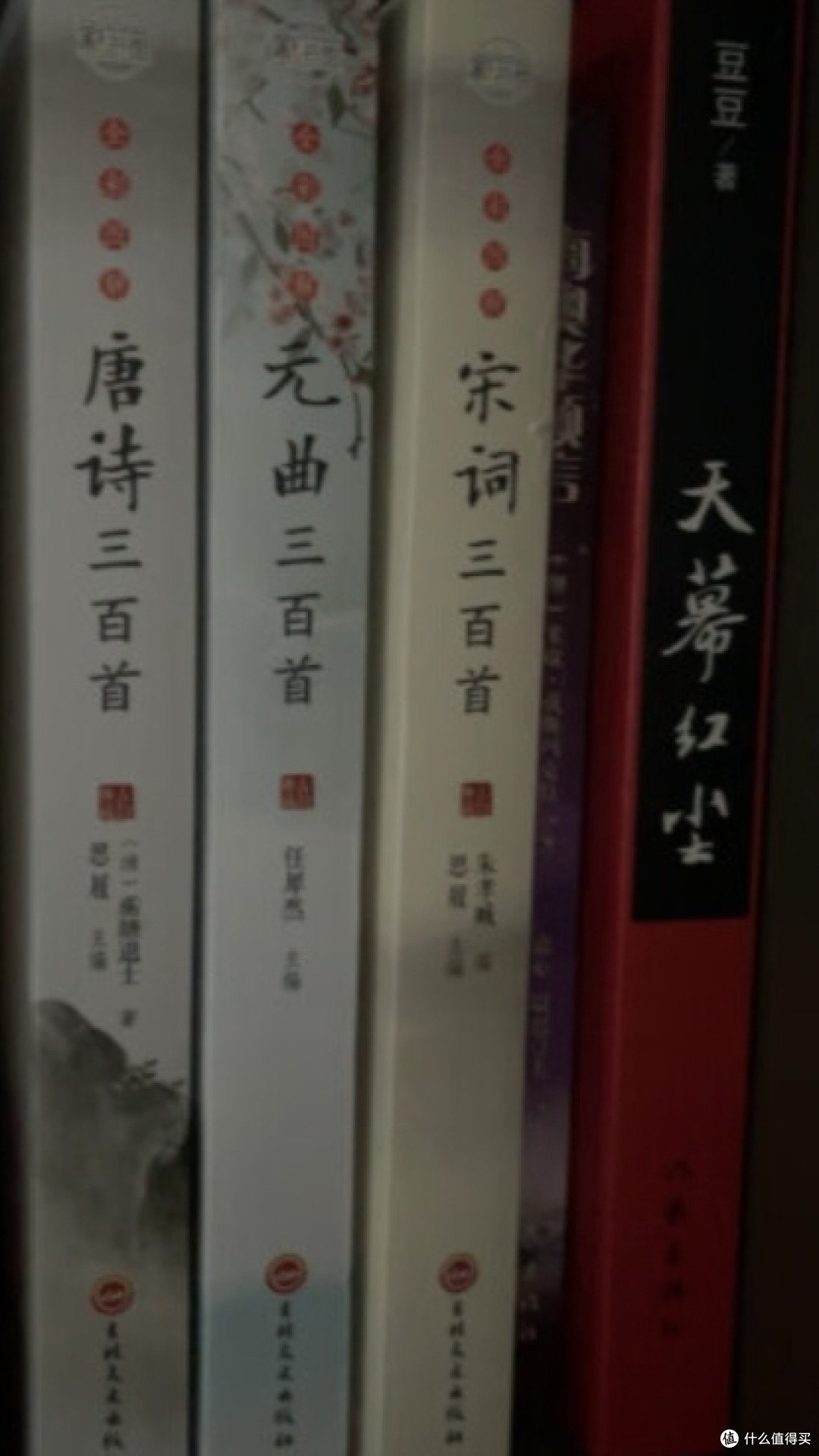 买了几本古诗词的书给小孩