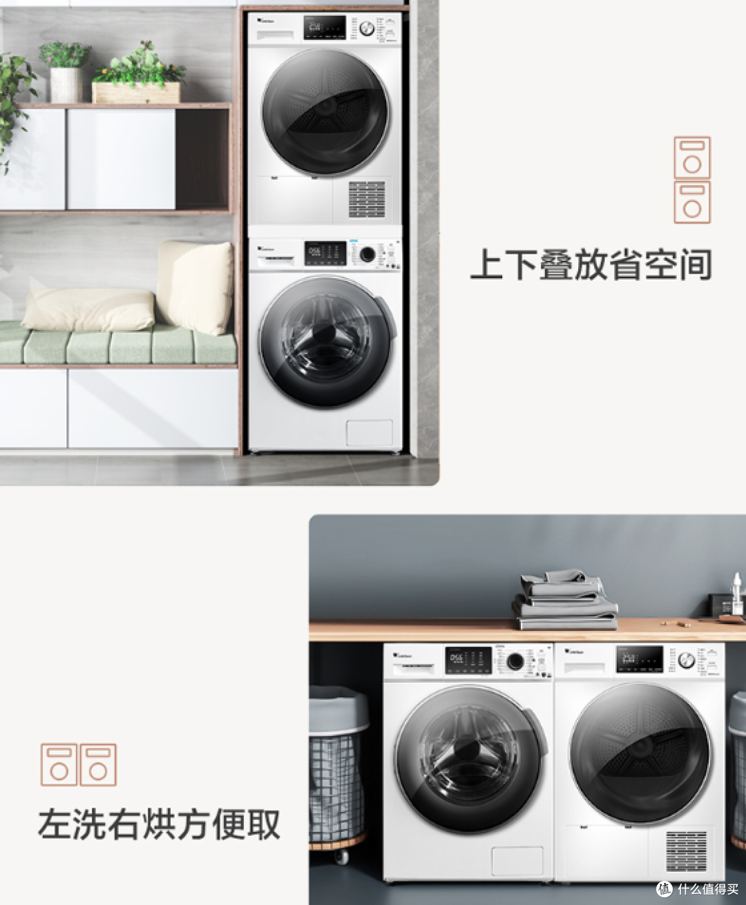 选洗衣机,通俗来讲选洗烘一体机还是洗烘套装