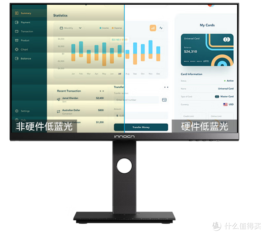 INNOCN办公美术显示器24C1F，色彩精准，专业护眼，KVM等一应俱全