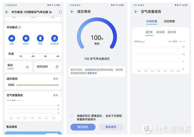720智能空气净化器3s，支持华为鸿蒙智联