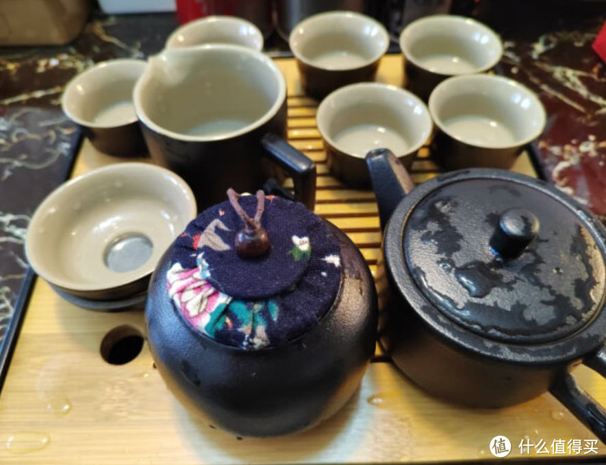 佳佰 家用茶具客厅功夫茶具套装小套茶具茶台日式茶盘茶壶茶杯茶叶罐